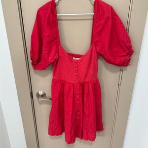 Anthropologie Maeve Red Mini Dress